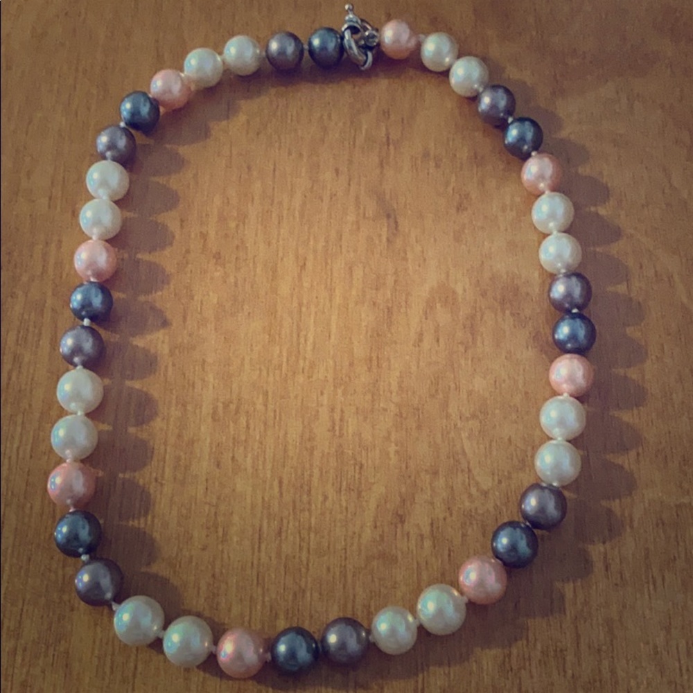 Multi Color Faux Pearl Necklace